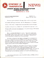Department of Transportation News Urban Mass Transportation Administration UMTA 7511