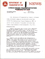 Department of Transportation News Urban Mass Transportation Administration UMTA 10074