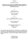 An Initial Evaluation of DesignBuild Highway Projects Performed by the Indiana Department of Transportation