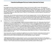Transportation Asset Management Plan Annual Consistency Determination Final Guidance