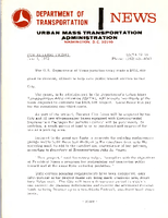 Department of Transportation News Urban Mass Transportation Administration UMTA 7250