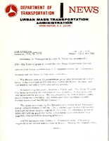 Department of Transportation News Urban Mass Transportation Administration DOTR0170