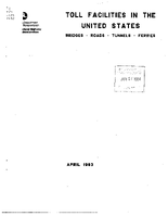 Toll Facilities in the United States Bridges Roads Tunnels Ferries 1983