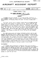 Investigation of Aircraft Accident LOCKHEED NEAR GRANTS NEW MEXICO 19580322