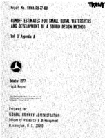 Runoff Estimates for Small Rural Watersheds and Development of a Sound Design Method Volume III Appendix A Frequency Curves  Data