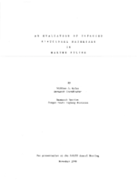 An evaluation of improved structural materials in marine piling