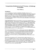 Transportation workforce for the 21st century  a challenge to education