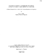 The Virginia method of determining the cement content of freshly mixed cementsoil mixtures  a manual prepared for the use of the Virginia Dept of Highways