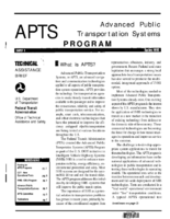 APTS Advanced Public Transportation Systems Program Technical Assistance Brief 1