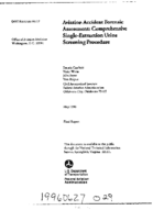 Aviation Accident Forensic Assessment Comprehensive SingleExtraction Urine Screening Procedure Final Report