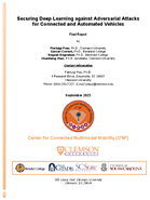 Securing Deep Learning Against Adversarial Attacks for Connected and Automated Vehicles