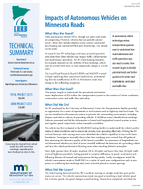 Impacts of Autonomous Vehicles on Minnesota Roads Technical Summary