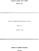 Interstate Commerce Commision Report of the Accident  Investigation Occuring on the CHICAGO AND NORTH WESTERN AGNEW IL