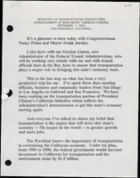 Secretary of Transportation Federico Pena Speeches September 1993