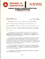 Department of Transportation News Urban Mass Transportation Administration DOT 15370