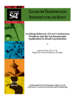 Leaching Behavior of Coal Combustion Products and the Environmental Implication in Road Construction April 2011