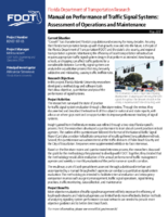 Manual on performance of traffic signal systems assessment of operations and maintenance  summary