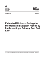Estimated Minimum Savings to the Medicaid Budget in Florida by Implementing a Primary Seat Belt Law