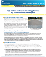 High Friction Surface Treatment Applications by Thurston County Washington