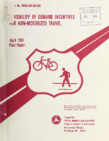 Feasibility of demand incentives for nonmotorized travel  final report