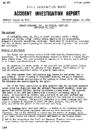 Investigation of Aircraft Accident RESORT AIRLINES LOUISVILLE KENTUCKY 19530928