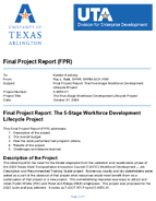 Final Project Report The 5Stage Workforce Development Lifecycle Project