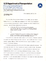 US Department of Transportation news Office of Assistant Secretary for Governmental and Public Affairs UMTA Technical Notice 279