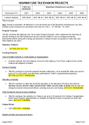 Highway Use Tax Evasion Projects
