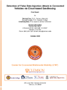 Detection of False Data Injection Attack in Connected Vehicles via Cloudbased Sandboxing