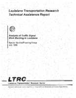 Analysis of traffic signal work backlog in Louisiana  technical assistance report