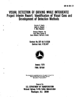 Visual Detection of Driving While Intoxicated Project Interim Report Identification of Visual Cues and Development of Detection Methods