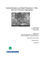 Dedolomitization and Alkali Reactions in Ohiosourced Dolstone Aggregates