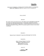 The Use of Intermodal Information Technologies by Intermodal Ports and Terminals Serving Agriculture in Mississippi