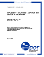 Implement Balanced Asphalt Mix Design in Oklahoma