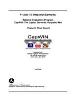 National Evaluation Program CapWIN the capital wireless integrated net phase III final report