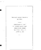 Interstate Commerce Commision Report of the Accident  Investigation Occuring on the MISSOURI PACIFIC RAILROAD DEWALT TX