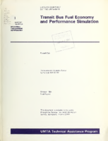Transit Bus Fuel Economy and Performance Simulation