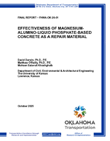 Effectiveness of MagnesiumAluminoLiquid PhosphateBased Concrete as a Repair Material