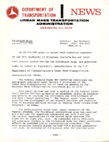 Department of Transportation News Urban Mass Transportation Administration UMTA 7698