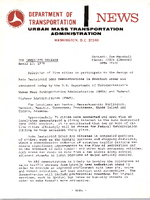 Department of Transportation News Urban Mass Transportation Administration UMTA 7633