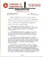 Department of Transportation News Urban Mass Transportation Administration UMTA 7527