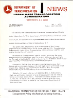 Department of Transportation News Urban Mass Transportation Administration DOT 6671
