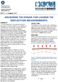 AirBorne Tie Sonar for Loaded Tie Deflection Measurements Research Results