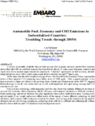 Automobile Fuel Economy and CO2 Emissions in Industrialized Countries Troubling Trends through 20056