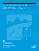 Curl and Warp Analysis of the LTPP SPS2 Site in Arizona