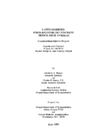 Latexmodified fiberreinforced concrete bridge deck overlay  constructioninterim report