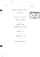 Interstate Commerce Commision Report of the Accident  Investigation Occuring on the NORTHERN PACIFIC RAILWAY FINGREE ND