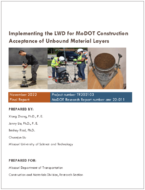 Implementing the LWD for MoDOT Construction Acceptance of Unbound Material Layers