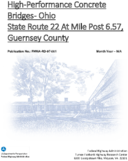 HighPerformance Concrete Bridges  Ohio State Route 22 At Mile Post 657 Guernsey County