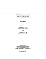 Study of lime vs no lime in cold inplace recycled asphalt concrete pavements  final report